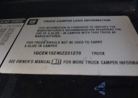 2006 Chevrolet Silverado 1500 Lt2 z USA, uszkodzony, nr VIN 1GCEK19Z46Z231270